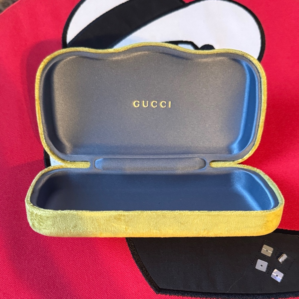 Gucci Neo Yellow Velvet Eyewear Case